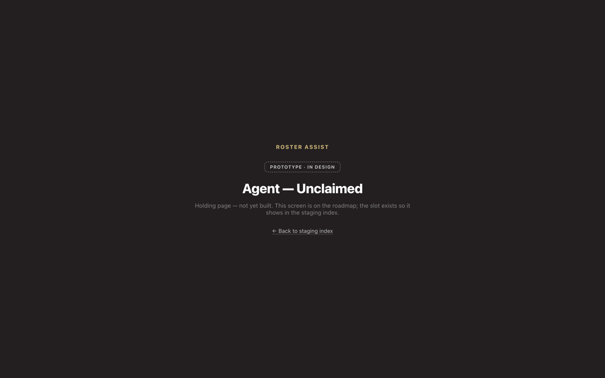 Agent — Unclaimed preview