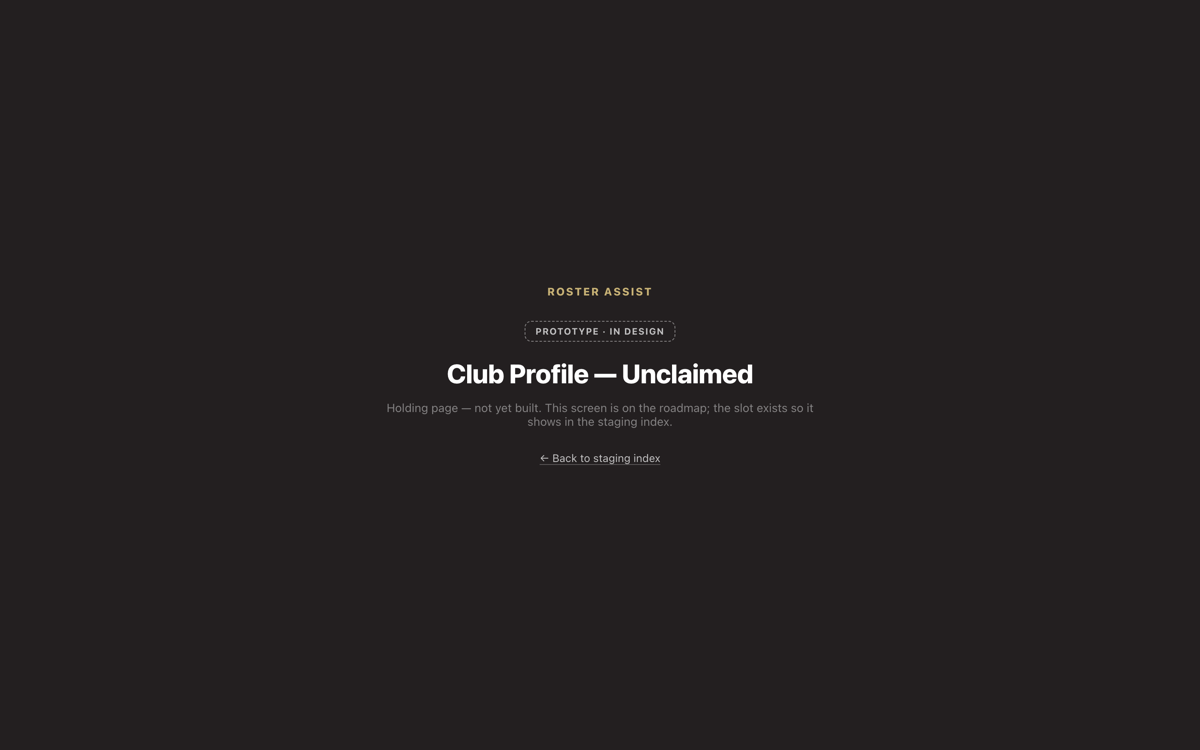 Club Profile — Unclaimed preview