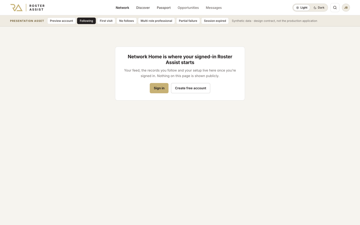 Network Home — CS-005 workspace (superseded) preview