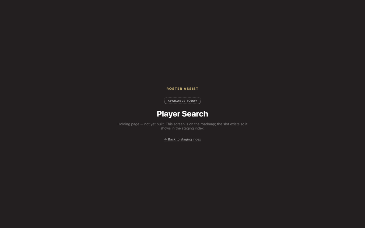 Player Search preview