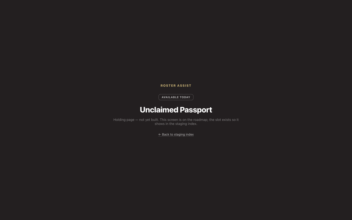 Unclaimed Passport preview